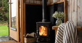Cheviot cabin wood burner, Alnwick, Northumberland