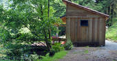 Side view of GoGreen Cabin at GoGreen Holidays in France 